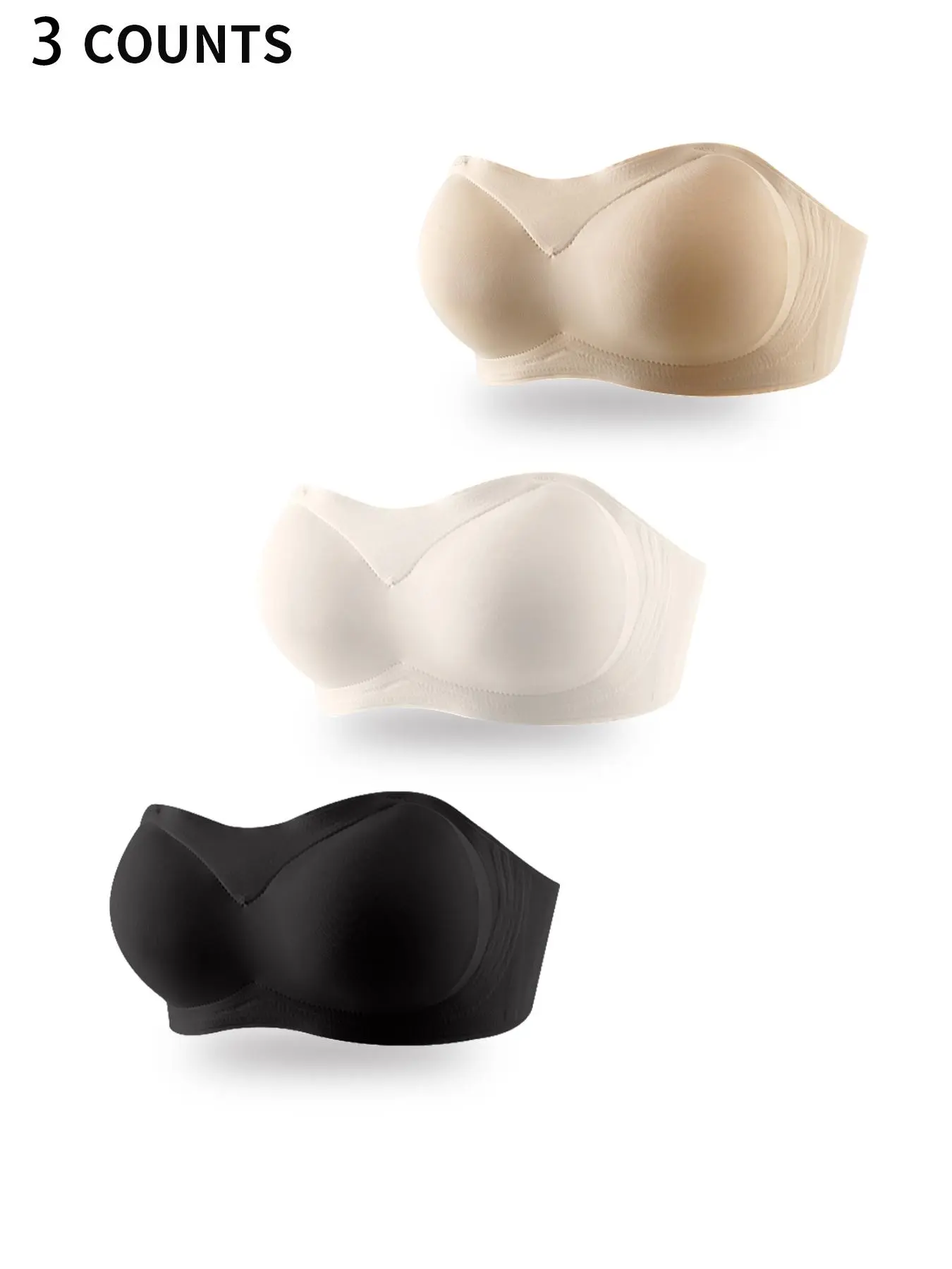 Women's Solid Wireless Bra, Breathable Comfortable Bra with Removable Strap, Soft Lingerie for All Seasons