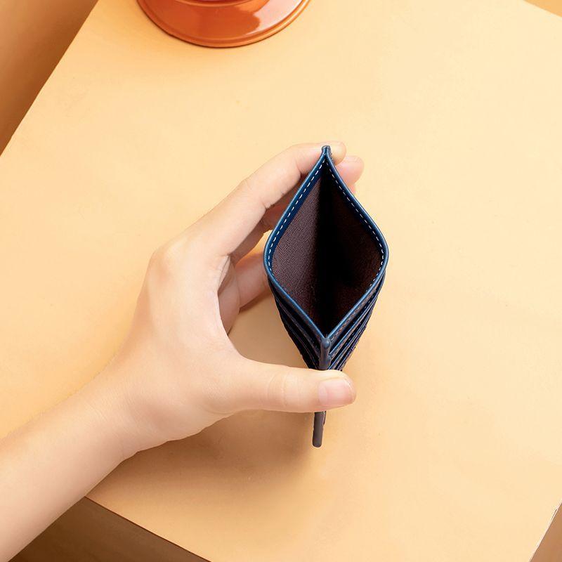Gói đựng thẻ siêu mỏng, da Thật, túi đựng thẻ dệt thẻ, giấy chứng nhận Nhỏ Thích hợp cho nam và nữ, đựng thẻ Hai Mặt làm bằng da cừu, bộ sưu tập 661 người 7