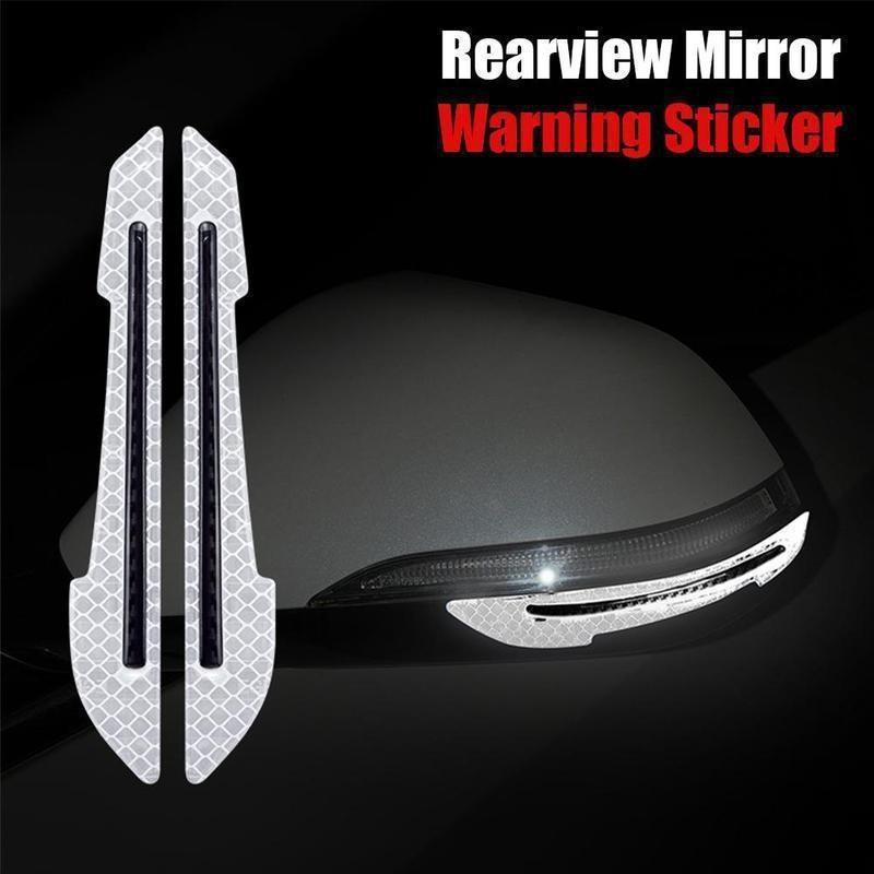 Product Introduction of 2pcs/set Car Rearview Mirror Reflective Sticker Safety Warning Reflective Sticker Car Rearview Mirror Decorative Strip 16