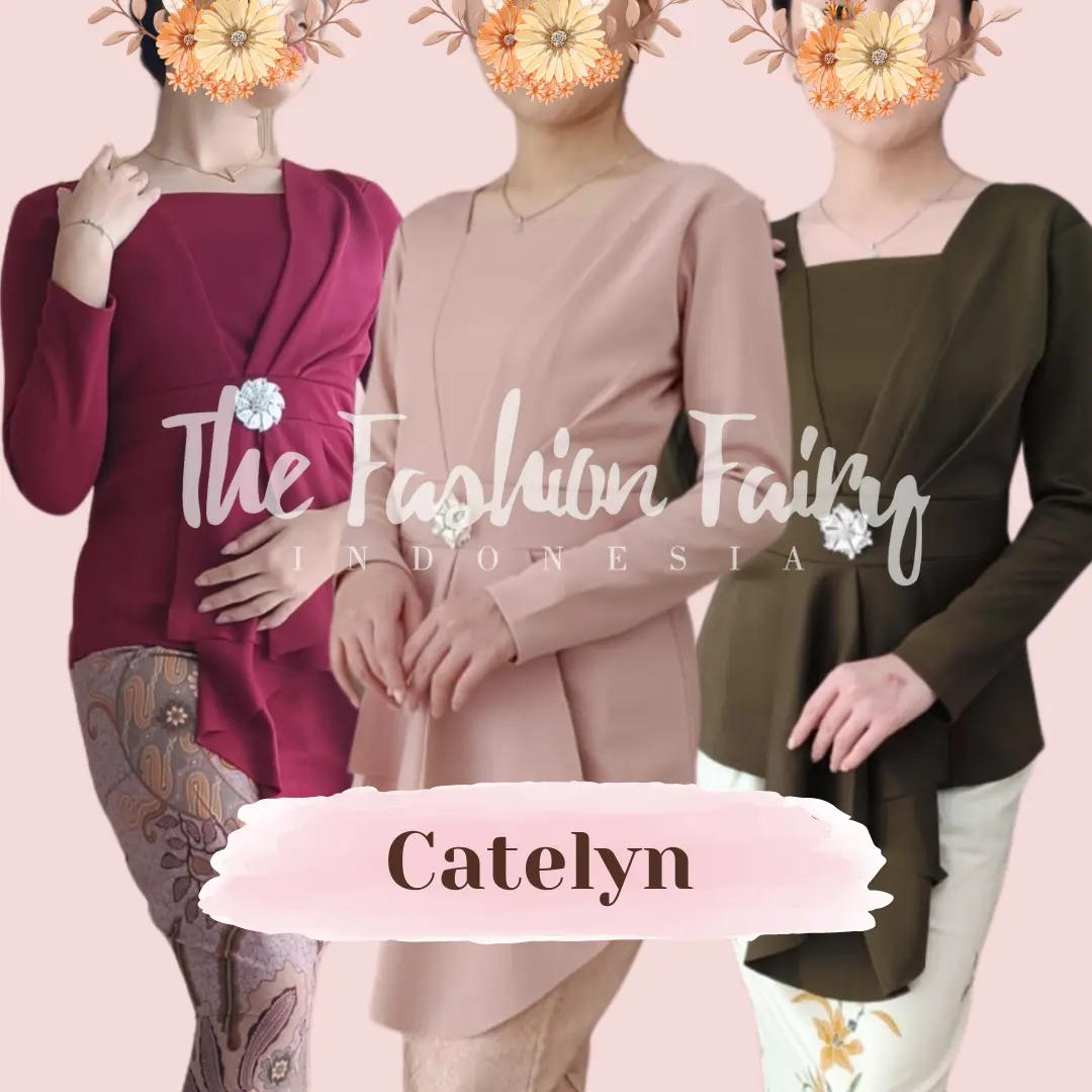 CATELYN BLOUSE SCUBA WANITA Atasan Cantik