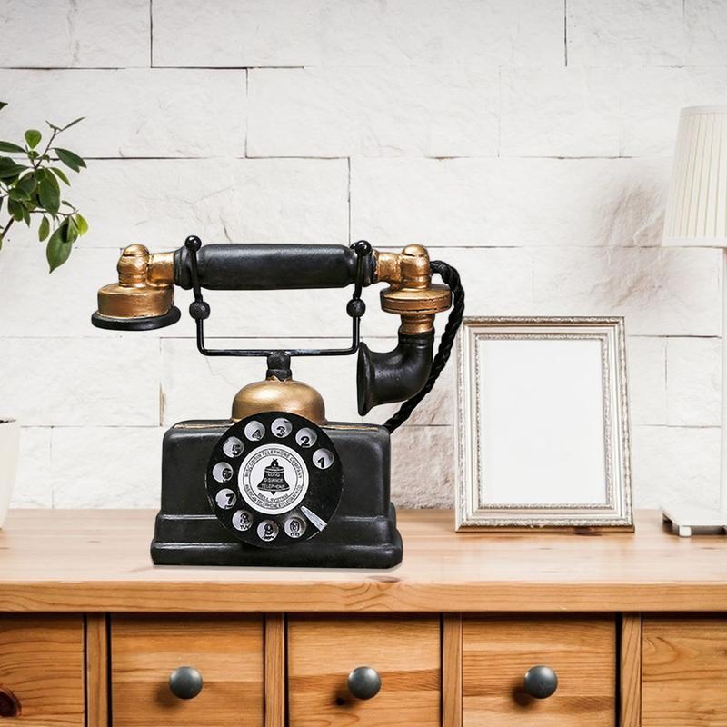 Product Introduction of Resin phone model with retro style home decoration technology 5