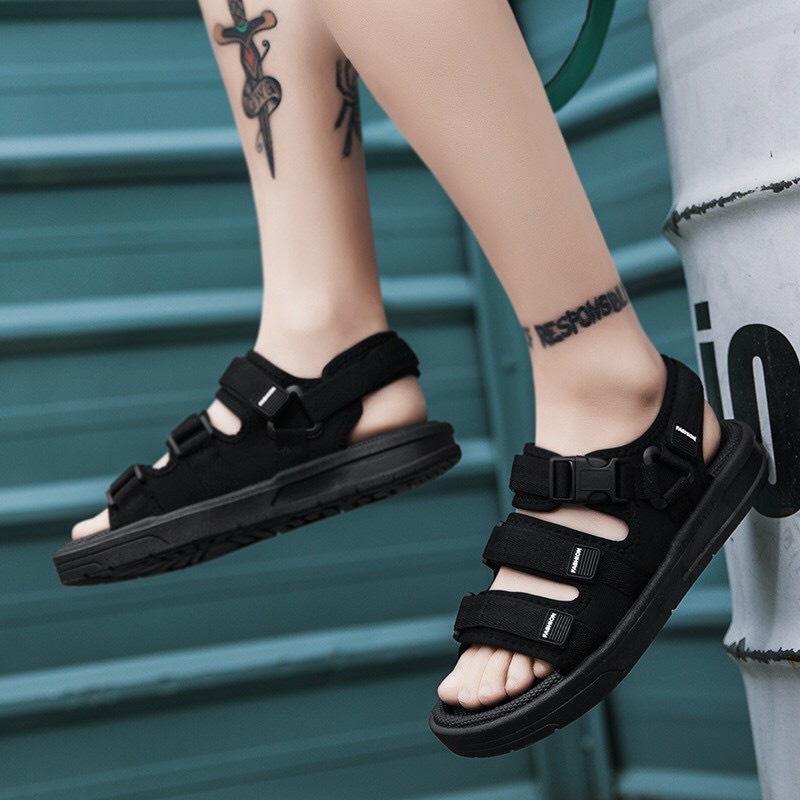 Dép Sandal Quai Hậu Nam Nữ Mẫu Mới New2023 Loại Xịn Cao Cấp Loại 1,Kiểu Dáng Thể Thao Siêu Cá Tính,Quai Dán Và Cài Chốt,Dép xăng đan Mũi tròn Đế Bằng DéP 8