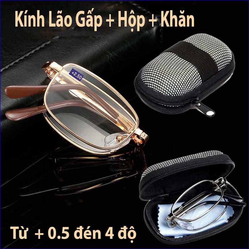 Kính lão gấp gọn bỏ túi , kính mắt hỗ trợ tầm nhìn đọc sách , báo cho người cao tuổi