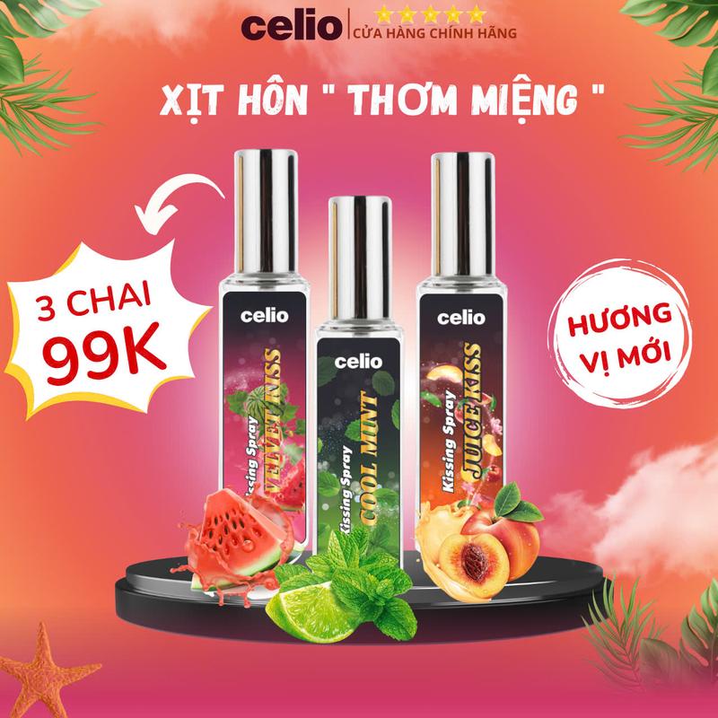 TikTokXmas Độc Quyền Livetream Xịt Hôn Celio Xịt Thơm Miệng Kissing Spray Vị Trái Cây Mới Lạ Dung Tích 20ml Mua 1 Tặng 1 Nữ Xịt Miệng