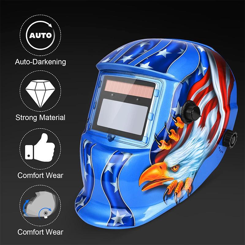Professional Auto Darkening Welding Helmet, Comfortable Wear Automatic Darkening Protective Welding Cap, Professional Thermal Insulation Welding Accessories 3