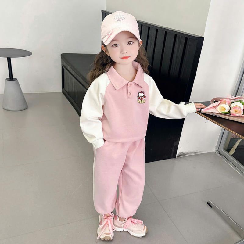 BỘ QUẦN ÁO THU ĐÔNG DÀI TAY IN HÌNH HELLO KITTY CHẤT NỈ ẤM ÁP DÀNH CHO BÉ TỪ 8-23KG.