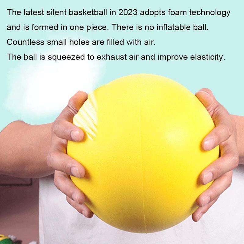 Product Introduction of Silent Basketball Foam Basketball Indoor Silent Training Children Patting Elastic Ball Toy Basketball Training Ball 44