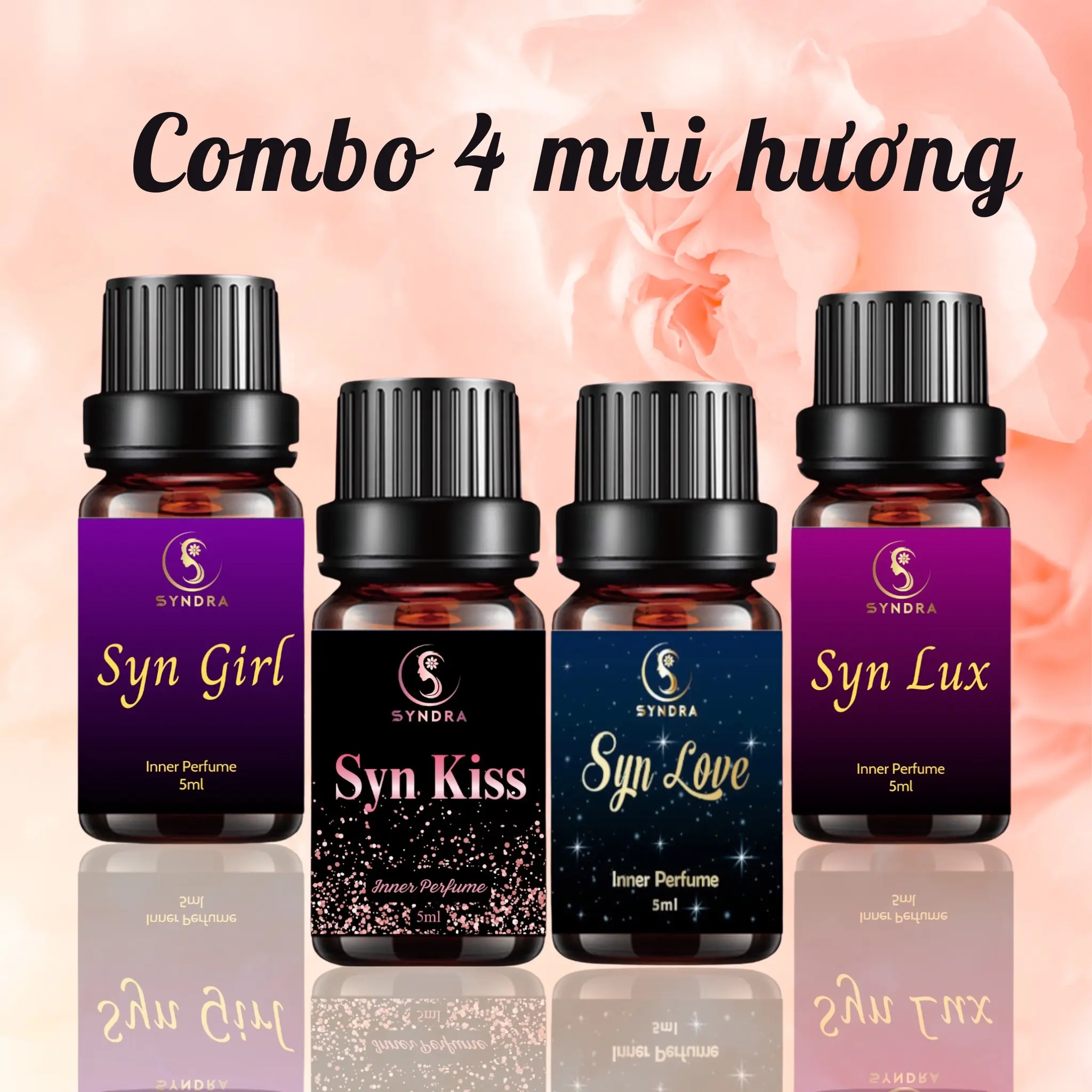 Combo 4 Mùi Hương Nước Hoa Vk Nữ Thơm Lâu Sang Trọng