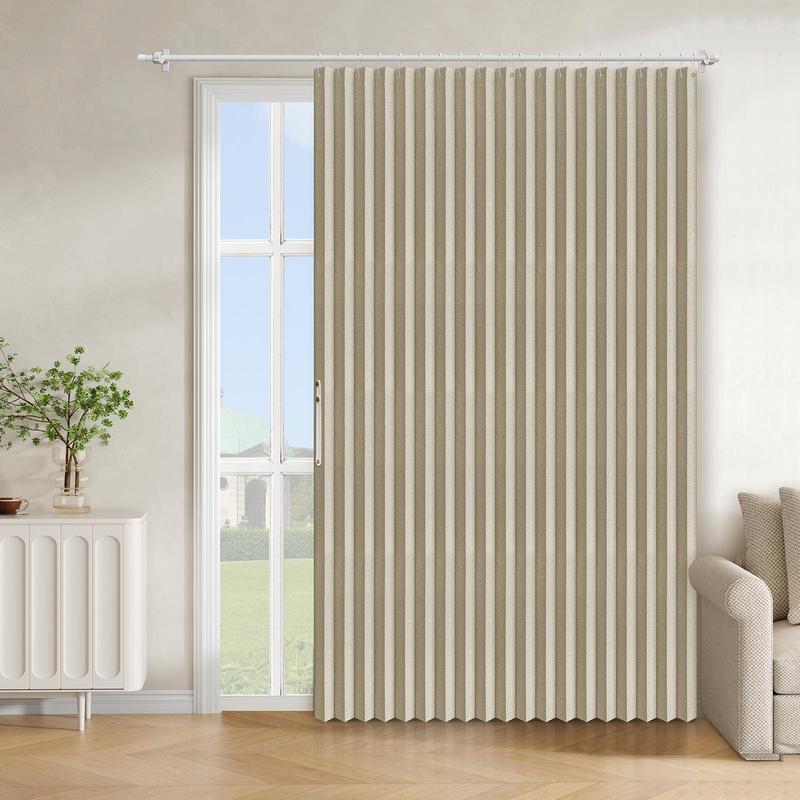 Vertical Door Curtain, 1 Count Blackout Door Curtain with Free Hanging Ring, Home Decoration for Living Room Bedroom Hotel 1