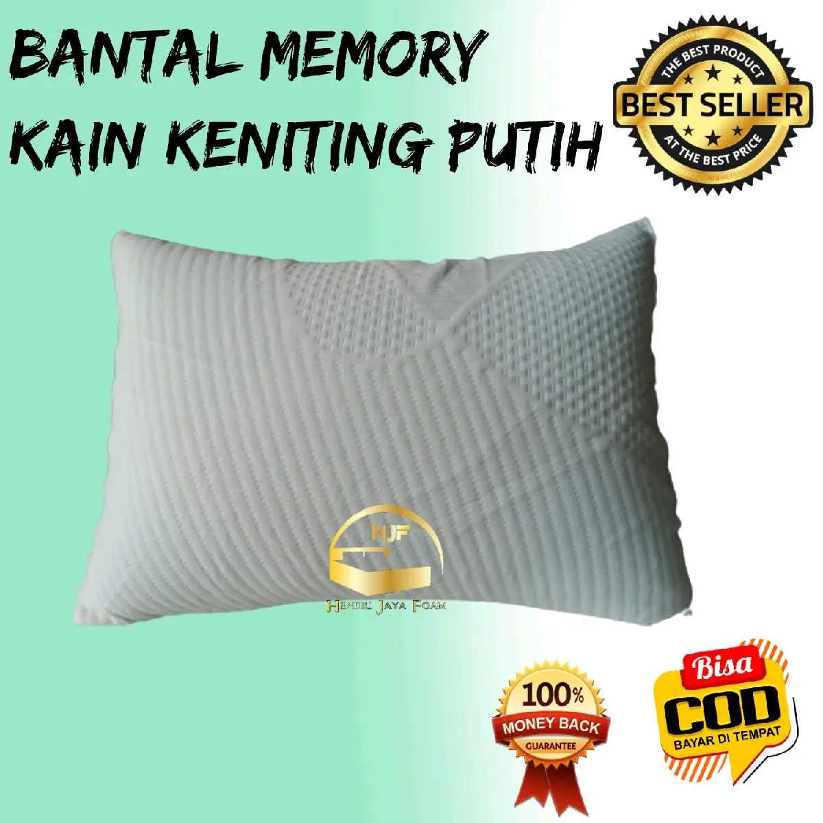 Bantal tidur dewasa /bantal tidur memory foam kain keniting putih yang tebal