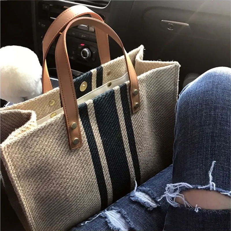Beg bimbit Pegang Tangan Wanita Gaya Korea, Beg Bahu Berjalur Perjalanan Profesional, Beg Bahu Mudah, Beg Besar, Beg Kanvas Kapasiti Besar, Sesuai untuk 3625 Orang Koleksi tas  korean  style charles keith  handbag  2024