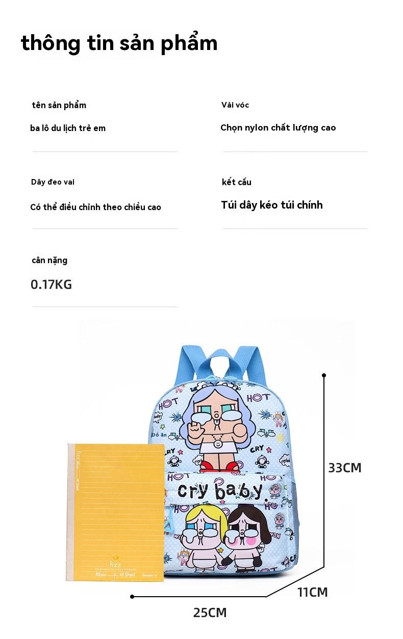 Product Introduction of Ba Lô Dòng Em Bé Khóc Labubu, Túi Đeo Vai Đôi Giá Trị Cao, Siêu Nhẹ, Dung Lượng Lớn, Thích Hợp Cho Trẻ Mới Biết Đi, Thiết Kế Hoạt Hình Dễ Thương, Lý Tưởng Cho Trường Học, Túi Đeo Chéo 12