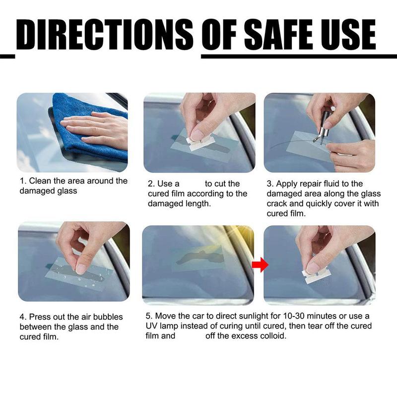 Product Introduction of Car Windshield Crack Repair Fluid Window Repair Resin Glass Curing Car Scratch Crack Glue Y6J8 30