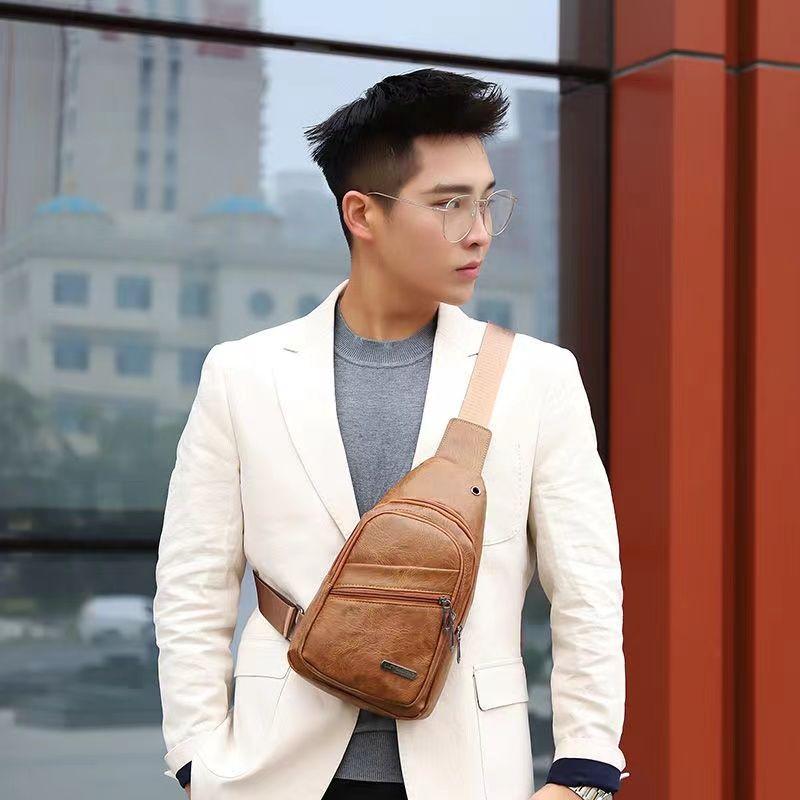 Túi Đeo Ngực, Xu Hướng Nhật Bản Và Hàn Quốc, Phong Cách Cá Tính, Túi Đeo Ngực Nam, Thời Trang Thường Ngày Túi Đeo Vai, Túi Nam Hàn Quốc, Túi Đeo Chéo Bag 3