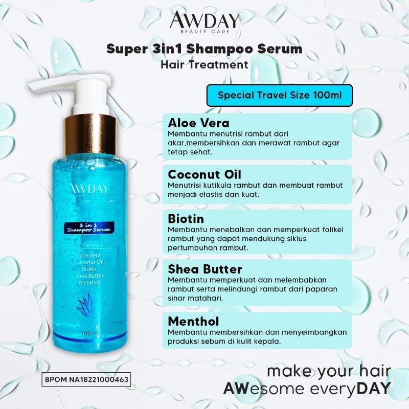 PAKET MURAH AWDAY Shampoo 250ML & Hair Cream TANPA BILAS / Paket HEMAT AWDAY COD BPOM 2