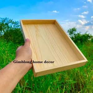 KAYOENAN Baki Nampan Kayu Estetik Full Kayu Tahan Air