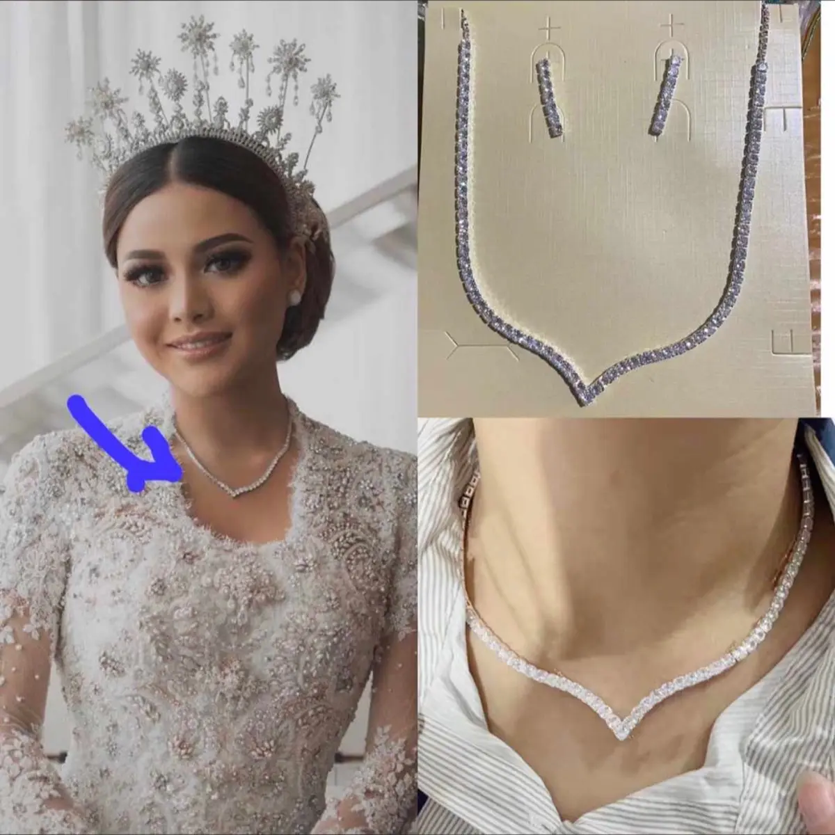 Kalung Aurel ZR Silver gold Batu