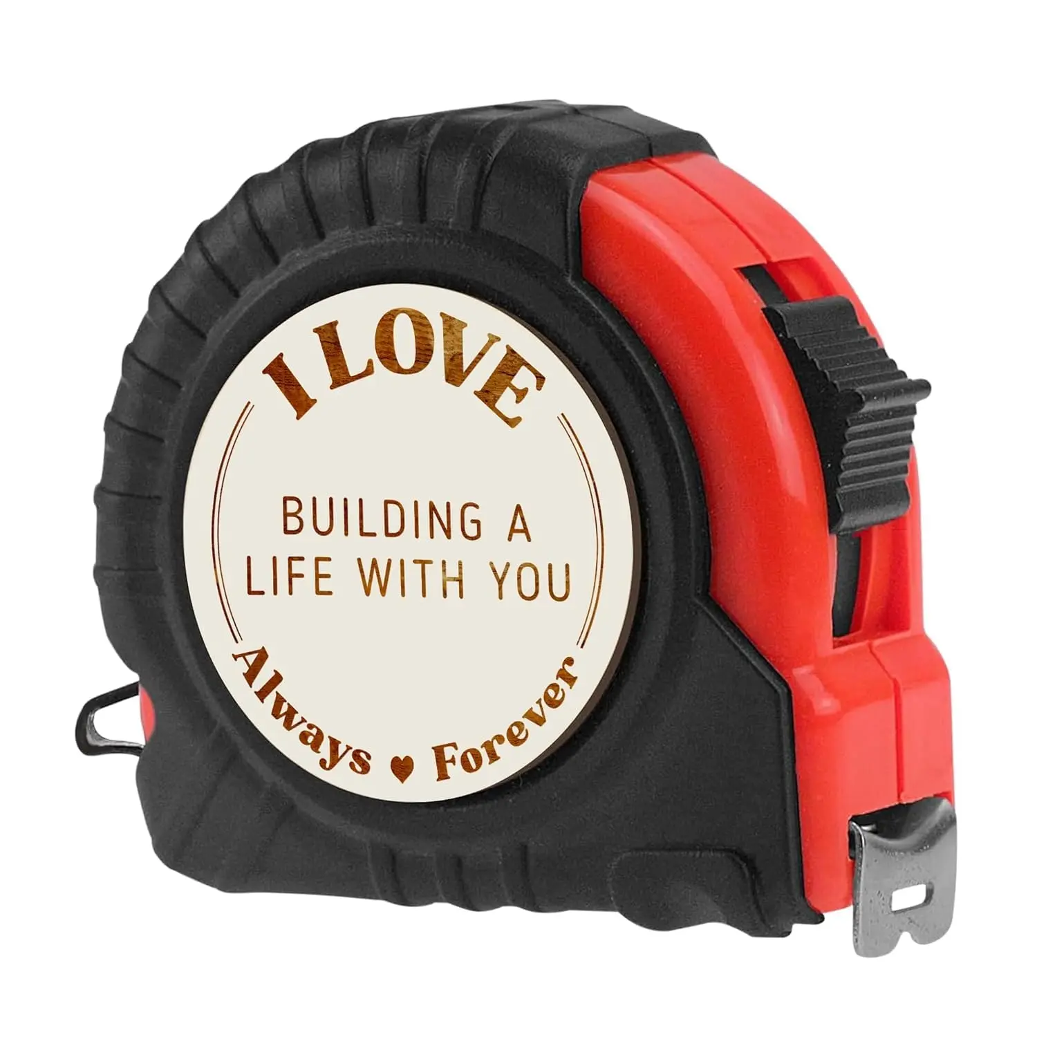 24.6 Feet Tape Measure, 1 Count Fun Design Letter Pattern Tape Measure, Birthday Christmas New Year Gift for Carpenter
