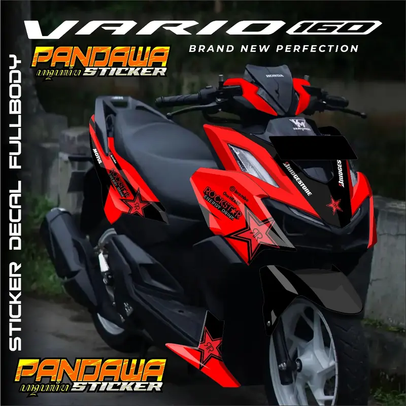 Decal sticker vario 160 fullbody variasi rockstar terbaru 2023  Stiker Vario 160 Pw- 46 1