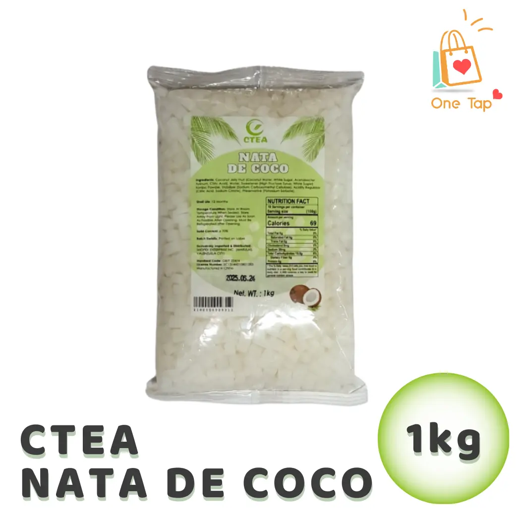 CTEA Nata de Coco 1kg / Milkshake toppings / Fruit tea Sinker / nata de coco 1kg