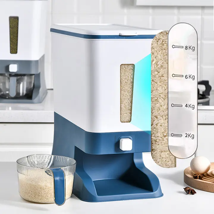 Thùng Đựng Gạo Thông Minh Hàng Cao Cấp Dung Tích 12L - Thùng Đựng Gạo 12Kg Công Nghệ Nhật Bản- Khử Ẩm Siêu Tốt - Chống Côn Trùng 2