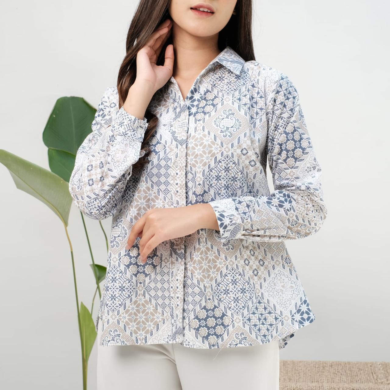 Batik wanita modern motif soft baju batik wanita formal modern by Venya store id
