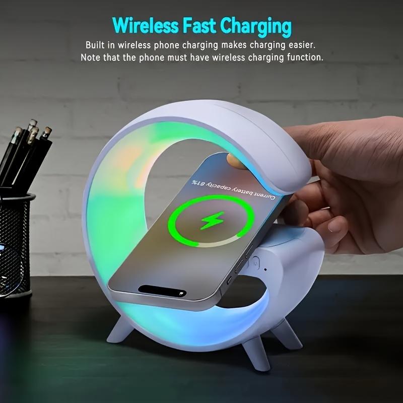 Multifunction Wireless Charger Pad Stand Speaker RGB Night Light Fast Charging Station For iPhone 8-16 Samsung Xiaomi Huawei 7