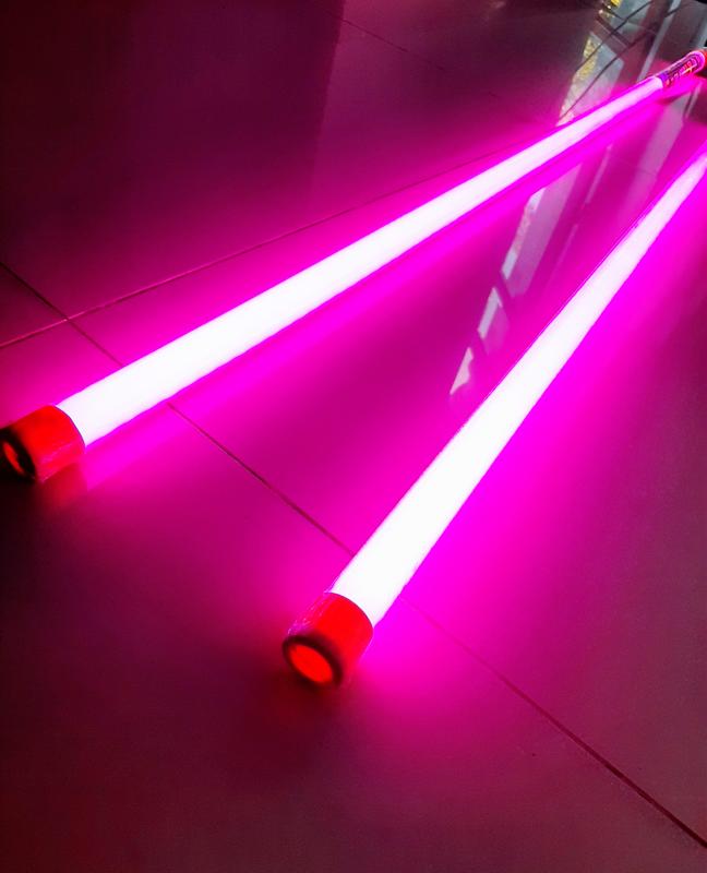 Bóng đèn led tuýp màu hồng 60cm - 1m2 T8 nhựa trang trí sẵn dây nguồn đặt mua từ 2 sp