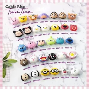 Pelindung Ujung Kabel Bahan Silikon / Cable Bite Tsum Tsum / Cable Saver motif lucu