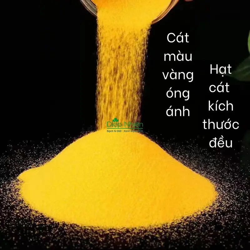 [ 05 Kg ] Cát thay lư hương màu vàng trang trí bát hương bàn thờ 4