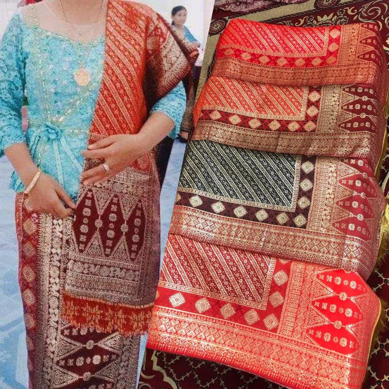 NEW Songket Atbm Limar 3 Negeri Exclusive / Songket Tenun Mesin Palembang / Motif Pulir 6