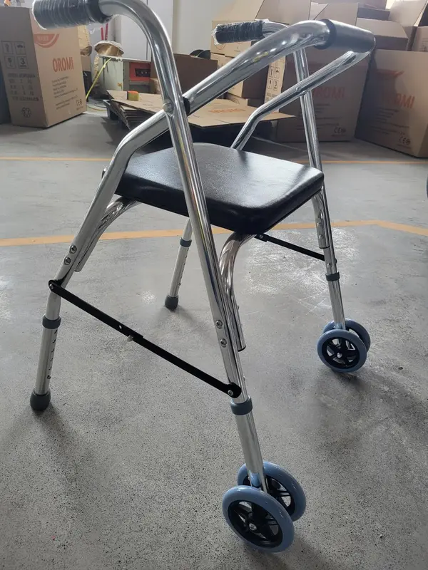 Khung tập đi - Khung tập đi có ghế ngồi OROMI bánh kép tiện dụng - Hàng nhập khẩu cao cấp 1