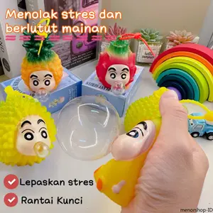 Boneka dekompresi Douyin populer - Mainan penenang gelembung Xiaoxin, mainan sensorik untuk anak-anak dan orang dewasa, hiasan kantor/desktop, hadiah ulang tahun unik, penghilang kecemasan, bentuk buah kreatif, dapat meniup gelembung