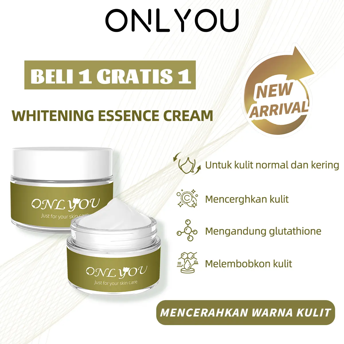 【BPOM certification】ONLYOU Whitening moisturizer / facial moisturizer / morning and evening cream【COD】