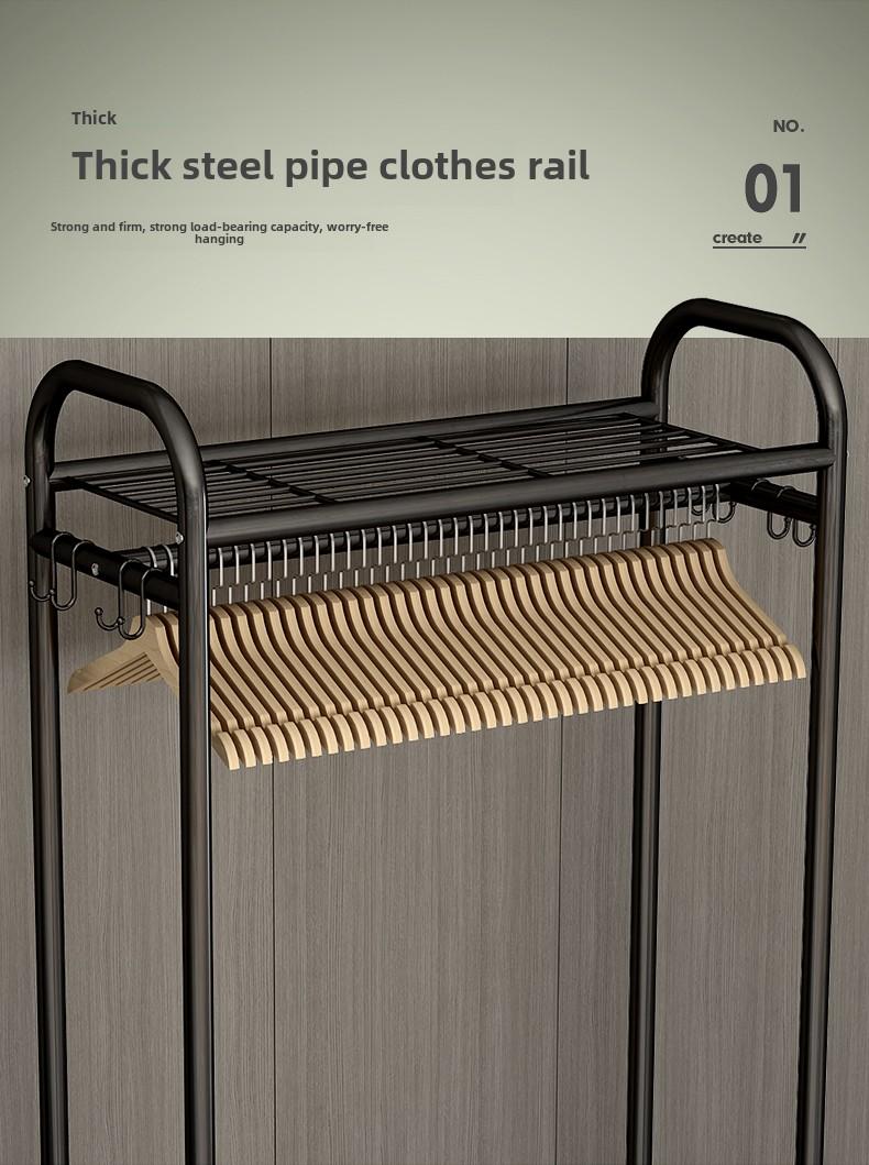 Product Introduction of Wardrobe Home Bedroom Clothes Rack Open Simple Wardrobe Rental Room Modern Simple Large Capacity 6