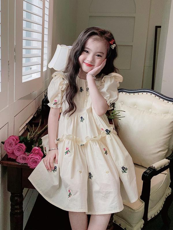 (8-35kg) Váy Đầm Công Chúa Hoa Nhí Dễ Thương Xinh Xắn Phong Cách Tiểu Thư Cho Bé Gái CAFE_BABY066