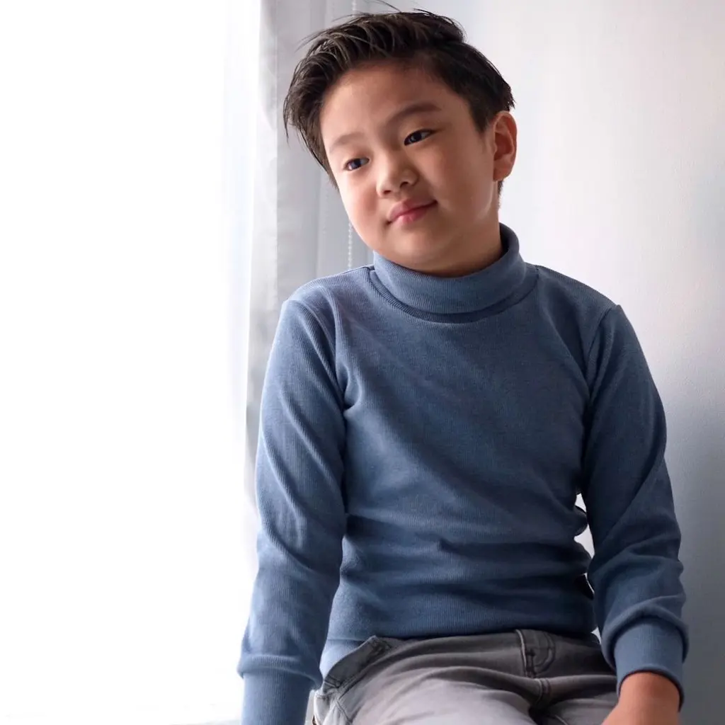 Sweater rajut turtleneck kids korea style kaos anak polos lengan panjang leher tinggi  premium Quality Fashion anak laki laki