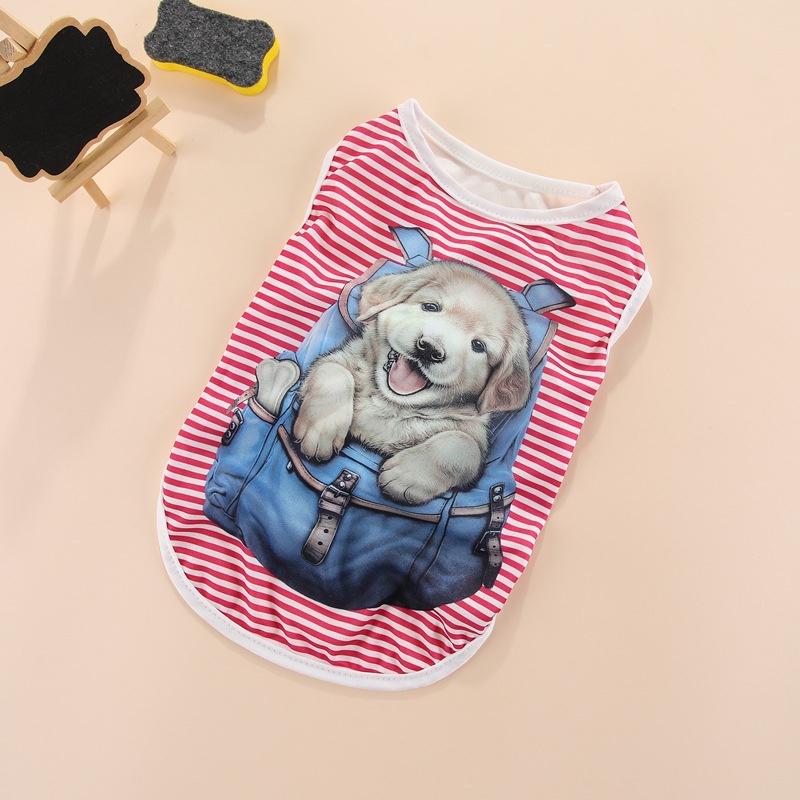 Pet Cat Costume Small Dog Cat Clothes Cute Puppy Cat Kitten T-shirt Summer Vest Shirt Apparel For Spring And Summer Dog Vests 7