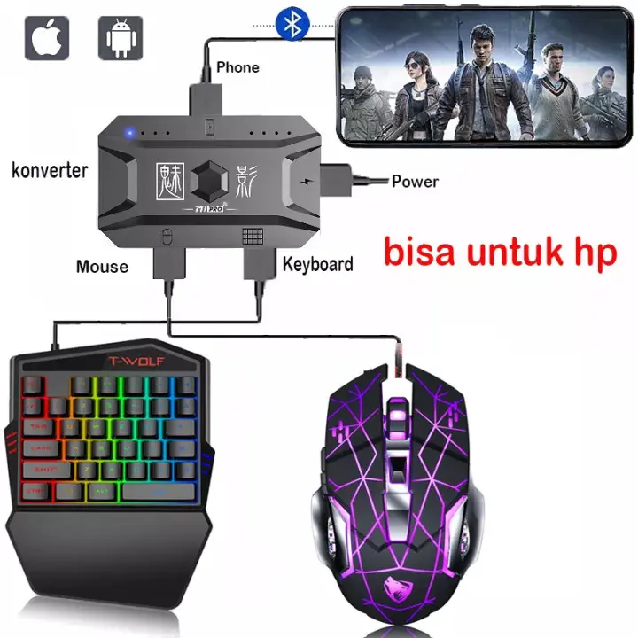 PROMO PAKET MOBILADOR KEYBOARD DAN MOUSE GAMING UNTUK SEMUA HP 0