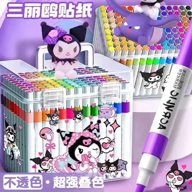 Bút Đánh Dấu Acrylic, 120 Màu, Không Độc Hại, Thích Hợp Cho Học Sinh, Trẻ Em, Bút Màu Nước, Bộ, Có Thể Xếp Chồng, Giấy Opaque 2