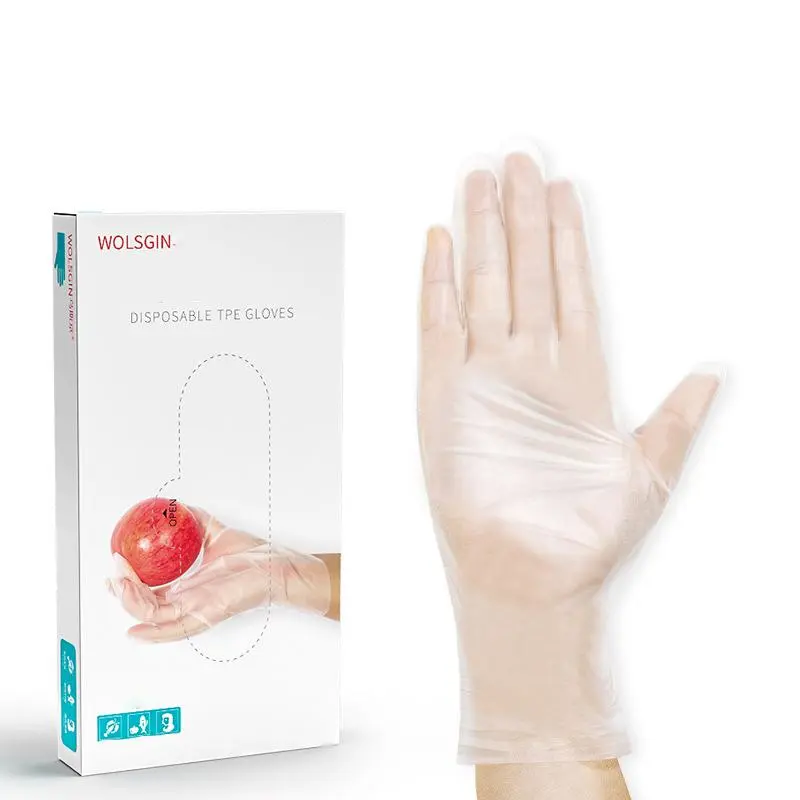 Disposable Clear Gloves, 100pcs Disposable Gloves, Kitchen Oil Resistant Food Grade Baking Gloves, Household Cleaning Gloves 0