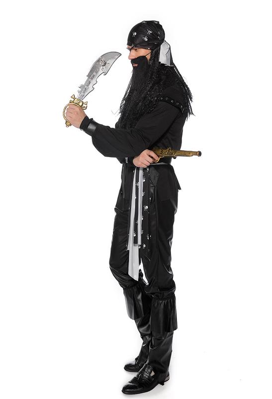 Product Introduction of 1 Zhu Mi Lian New Split Size Stage Costume Adult Men Role-Playing Outfit Wansheng Pirate One-Eyed Dragon Suit 12