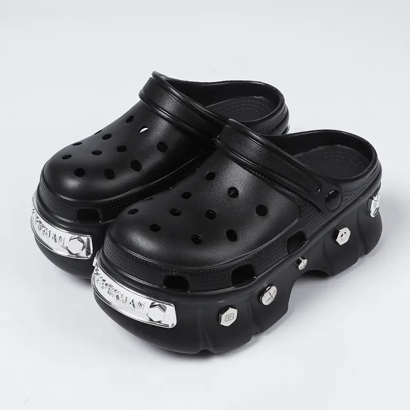 Platform High Heel Platform Sandals Shoes Women Summer Shoes 2025 New Punk Rivet Platform Sandals Candy Color EVA Material Lady Casual Footwaer 1