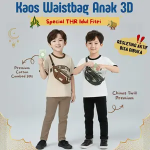 KAOS WAISTBAG ANAK RAYA SERIES MOTIF STYLE KIDS BY IMSTAR STORE