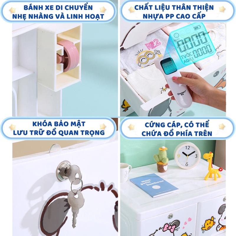 Product Introduction of Tủ Đựng Đồ Cho Bé V-BABY T2S - Nhựa PP Chắc Chắn, An Toàn, Tiện Lợi 18