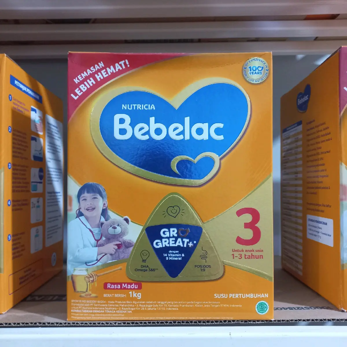 Bebelac Tahap 3 ( 1-3 tahun) Madu/Vanila 1000gram