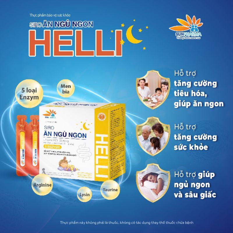 Siro Ăn Ngủ Ngon HELLI Cho Bé [Hộp 20 ống] - Giúp Bé Ăn Ngon Miệng, Ngủ Sâu Giấc (Hộp 20 ống) 0