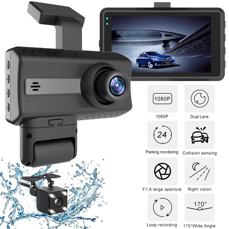 Product Introduction of Dash Cam HD 1080P Night Vision 360-Degree Rotatable Lens Dual Recording In-Car Front Camera Hidden 28