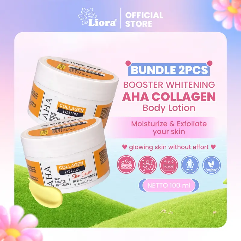 [BUNDLING HEMAT- Pcs] BEAUTY TALK AHA Collagen Lotion 100 ML Lotion  Pencerah Kulit, Body Default