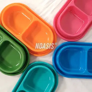 Tempat Makan Kucing & Anjing Besar 2 Space Tempat Makan Anti Semut Double Pet Bowl Food Bowl